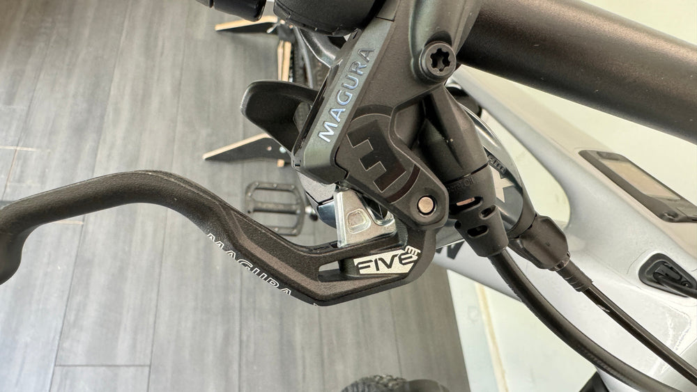 Amflow PL Carbon 800Wh Medium Full Suspension Mountain Bike in Satin Silver