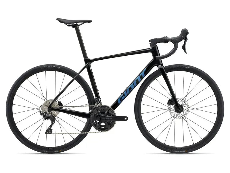 Giant TCR Advanced 2 Road Bike In Gloss Carbon/Electron Blue 2025