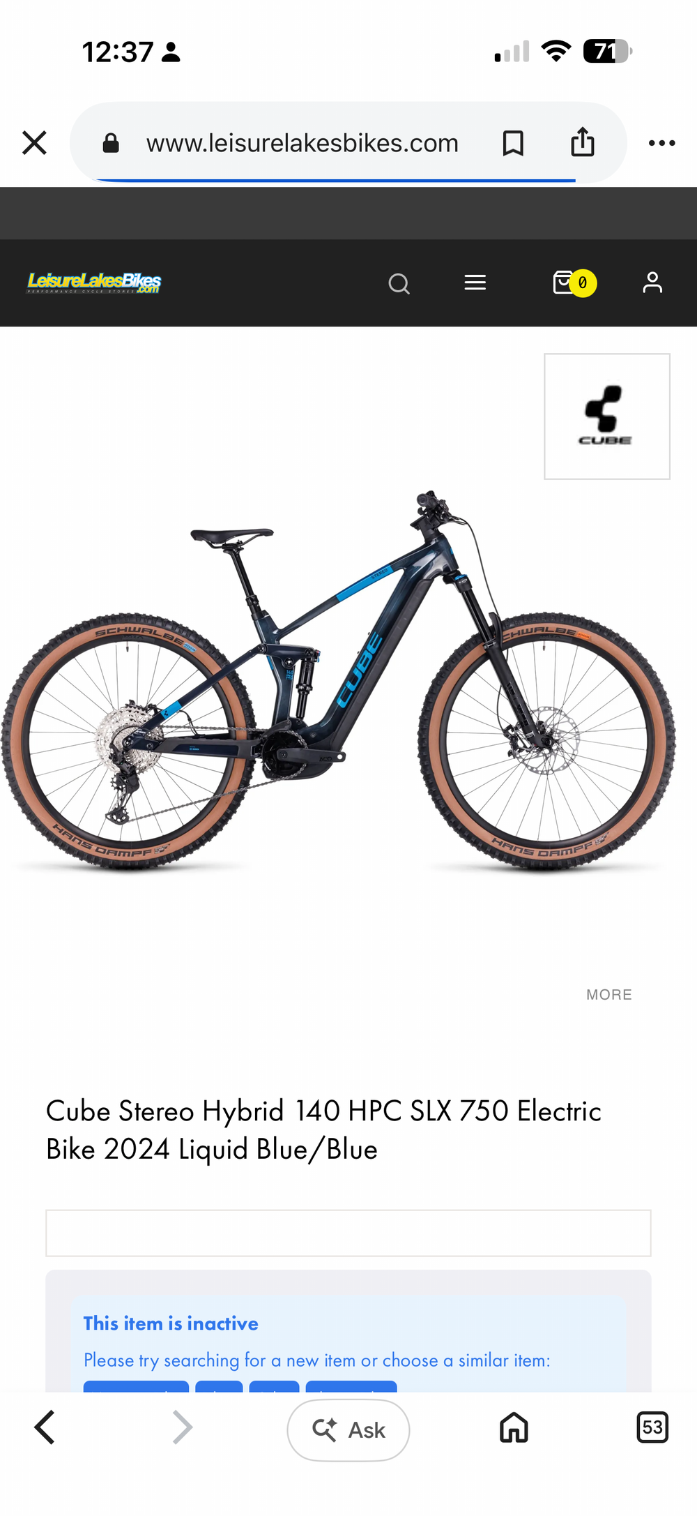 Cube Stereo 140 750wh 2024