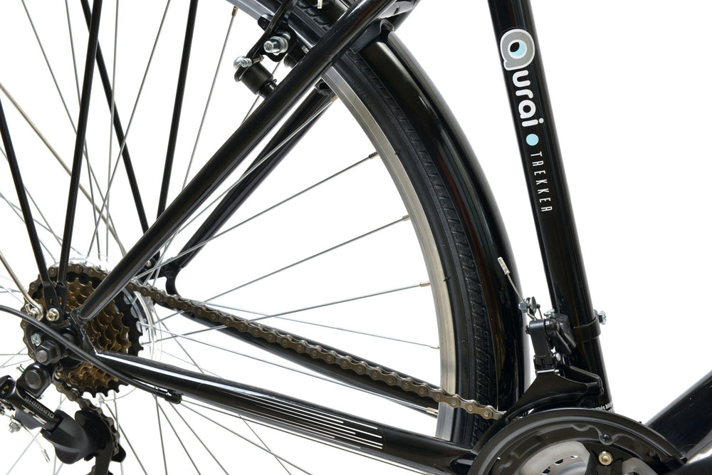 Aurai Trekker Unisex Heritage Bike Wheel 18 Speed Black