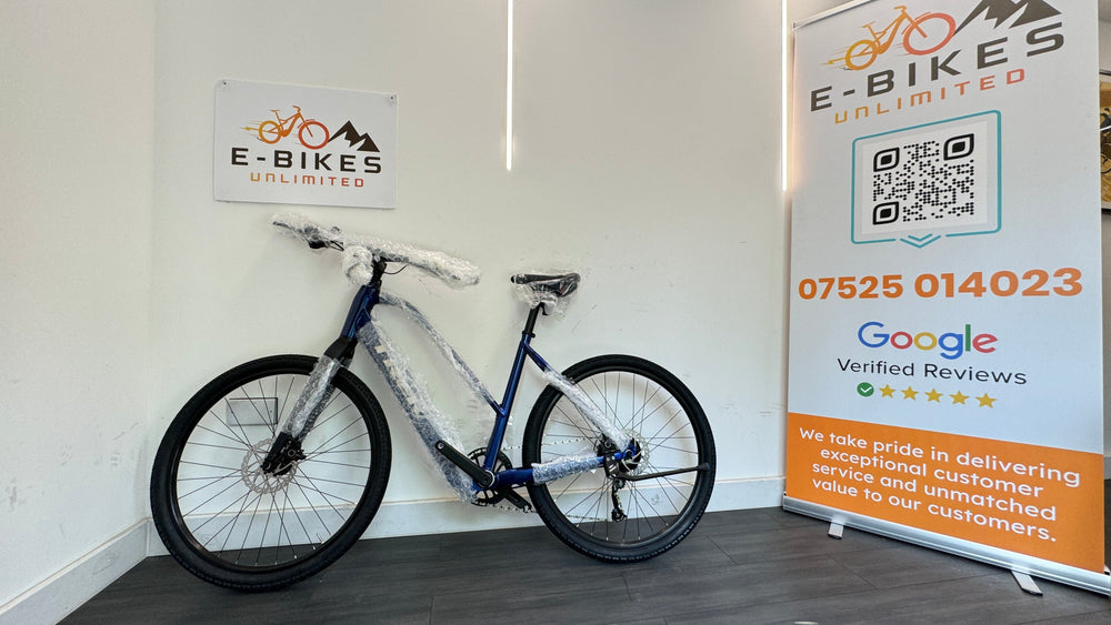 Trek Dual Sport+ 2 Stagger Electric bike LARGE Hybrid eBike Hex Blue BRAND NEW