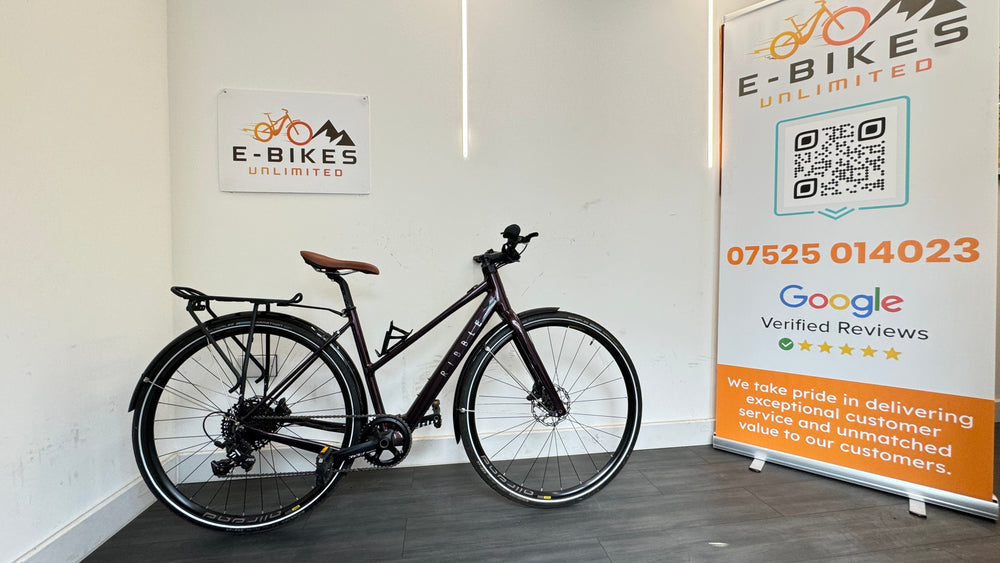 Ribble Hybrid AL e Step Through SMALL lightweight Bike 204 miles with pannier