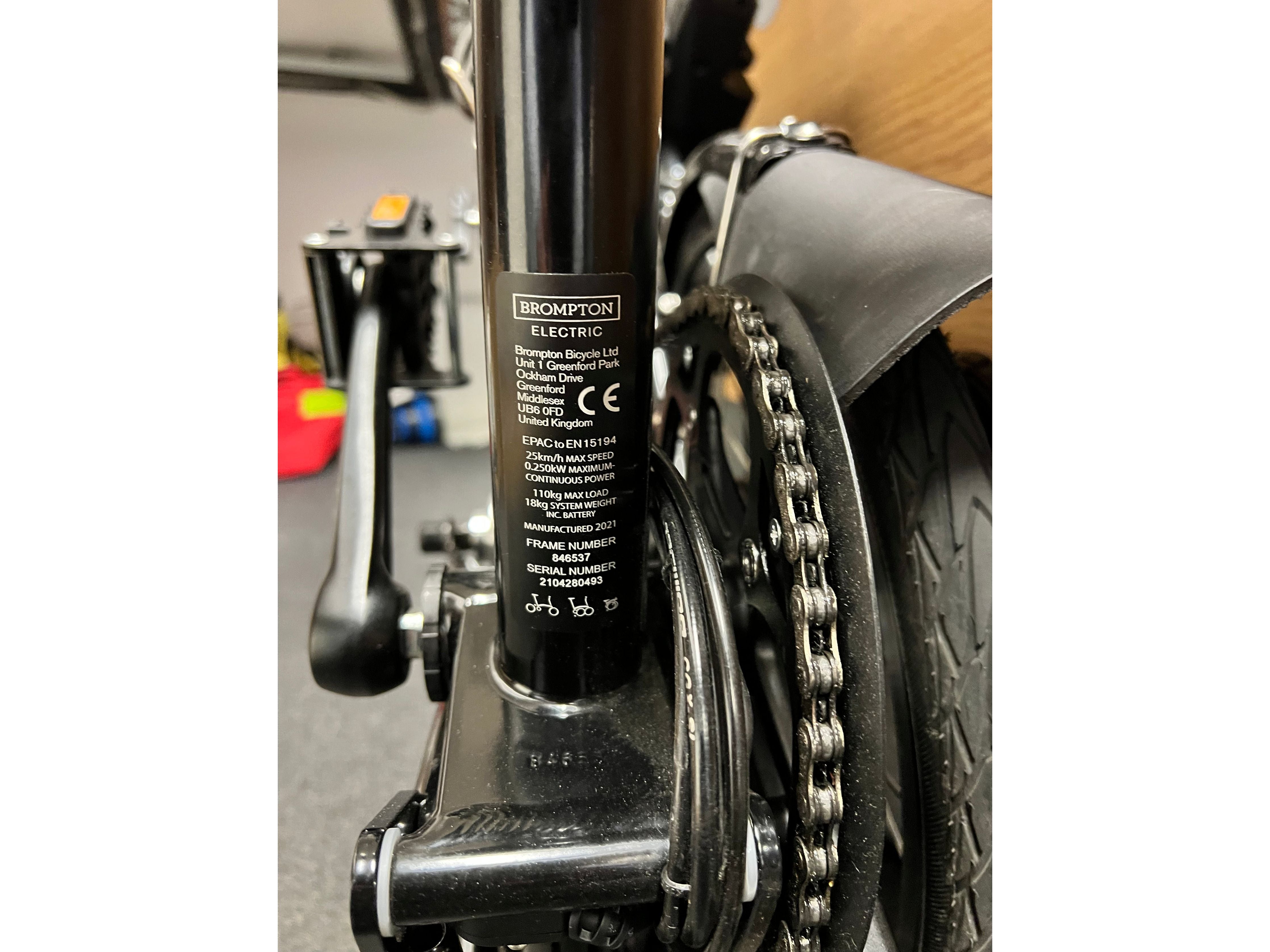 Brompton discount frame number