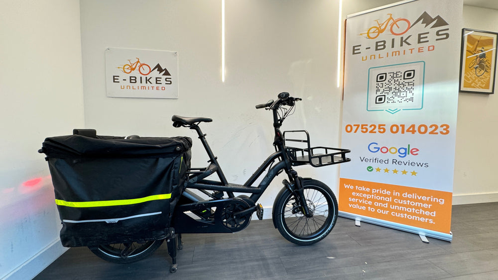 Tern GSD S10 Long Range Electric Cargo Bike Panniers Racks Clubhouse Storm cover