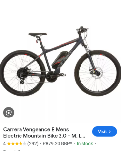 Carrera Vengeance E Mens Electric Bike 2021