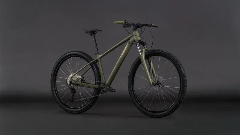 Cube Aim SLX Mountain Bike in Dusty Olive/Gold 2026