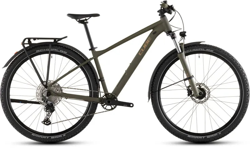 Cube Aim SLX FE Mountain Bike in Dusty Olive/Gold 2026