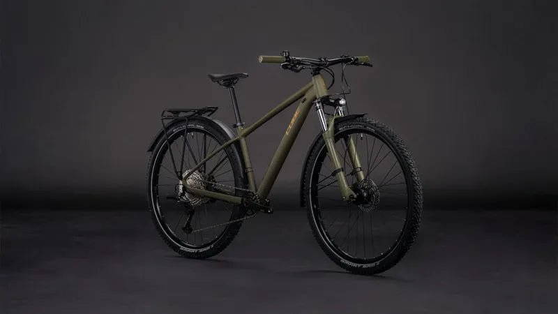 Cube Aim SLX FE Mountain Bike in Dusty Olive/Gold 2026
