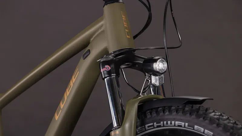 Cube Aim SLX FE Mountain Bike in Dusty Olive/Gold 2026