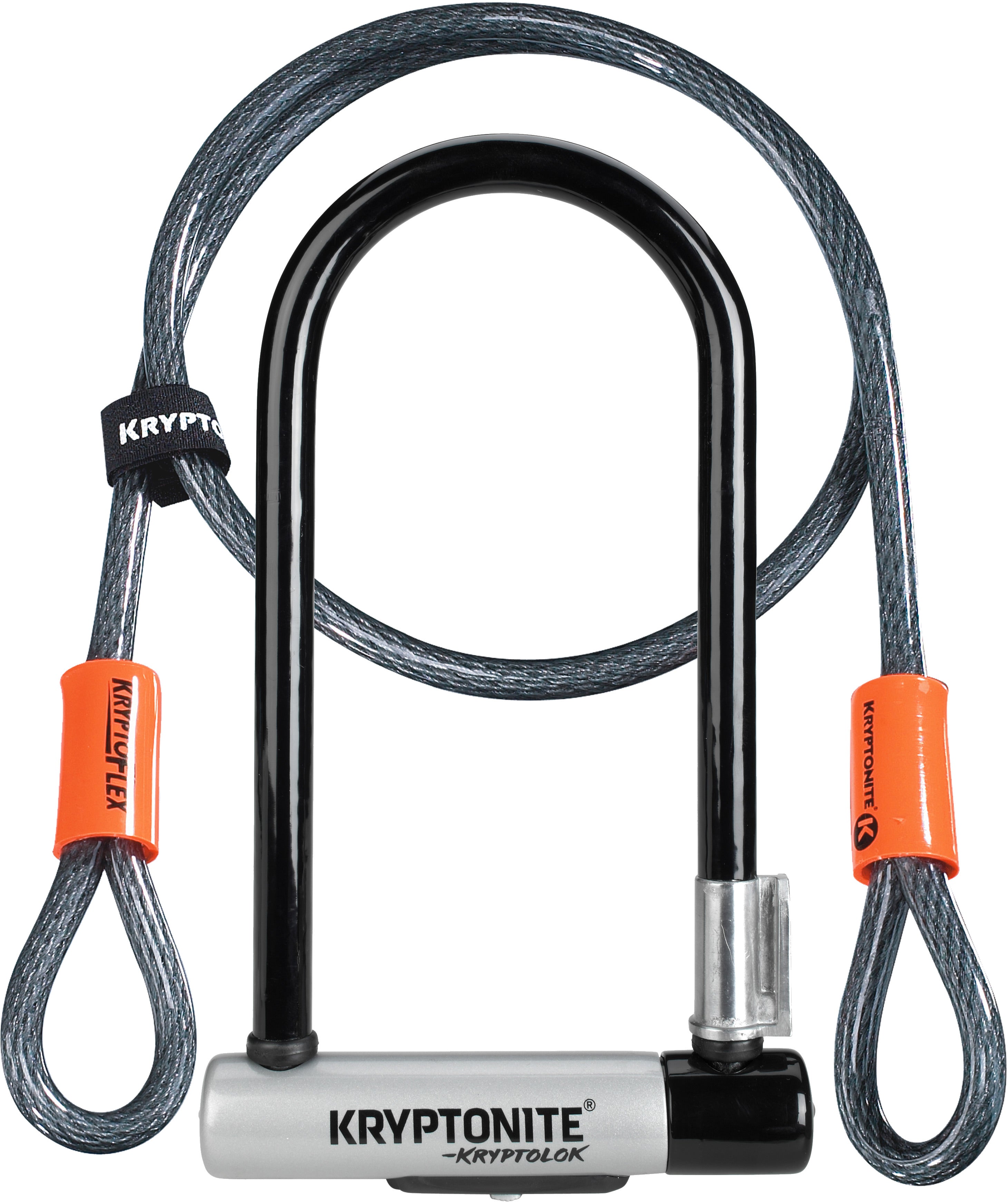 Kryptonite Kryptolok Standard U Lock 4 foot Kryptoflex cable
