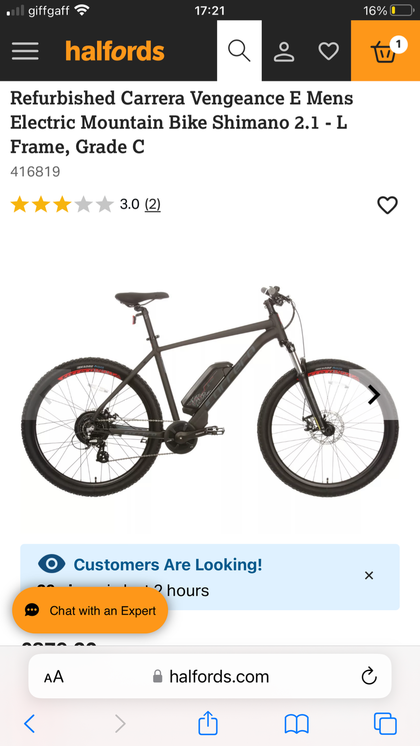 Carrera Vengeance E Mens Electric Mountain Bike Shimano 2.1 2023