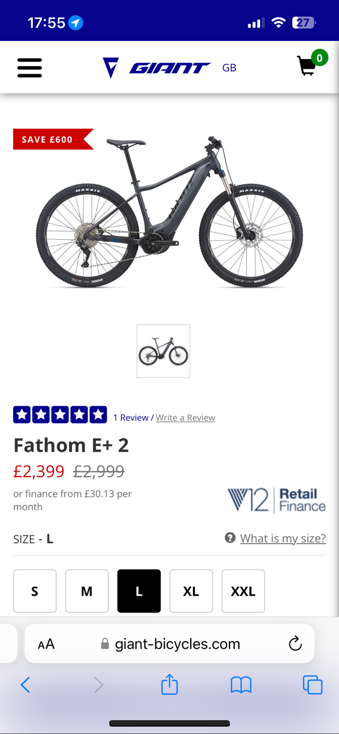 Giant Fathom E+ 29 2 Electric Bike 2021