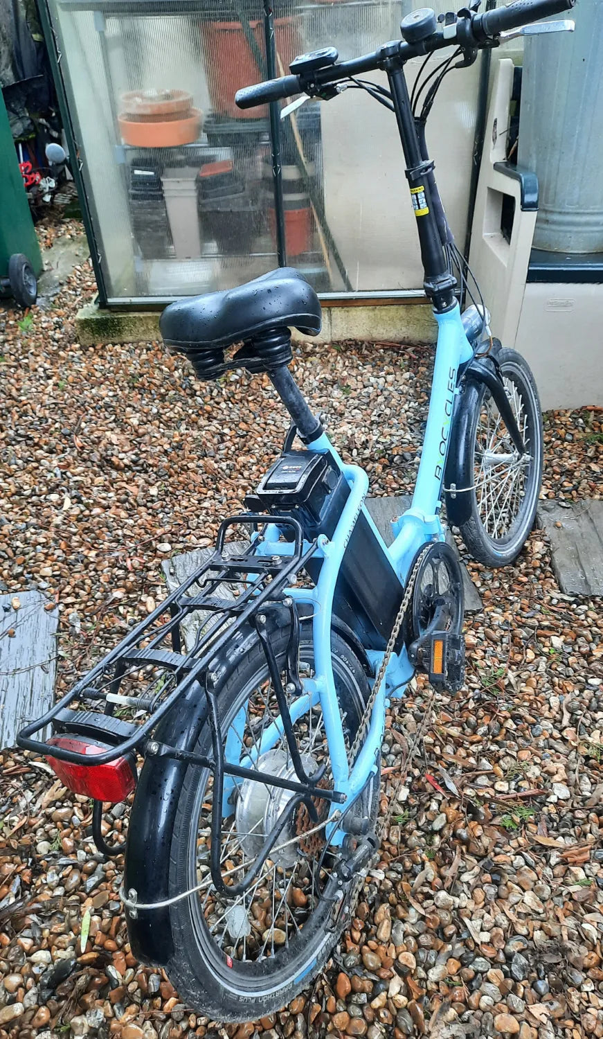 Folding Electric city bike, Hardly used, Aluminium Frame, 250W.