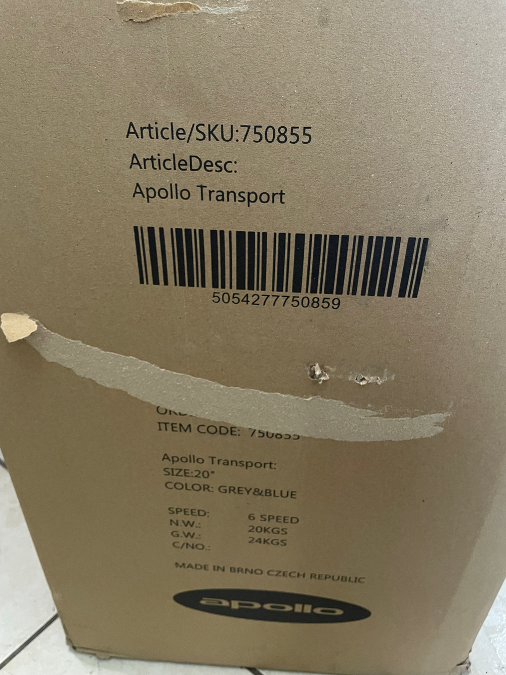 Apollo Transport Electric Folding Bike 2023