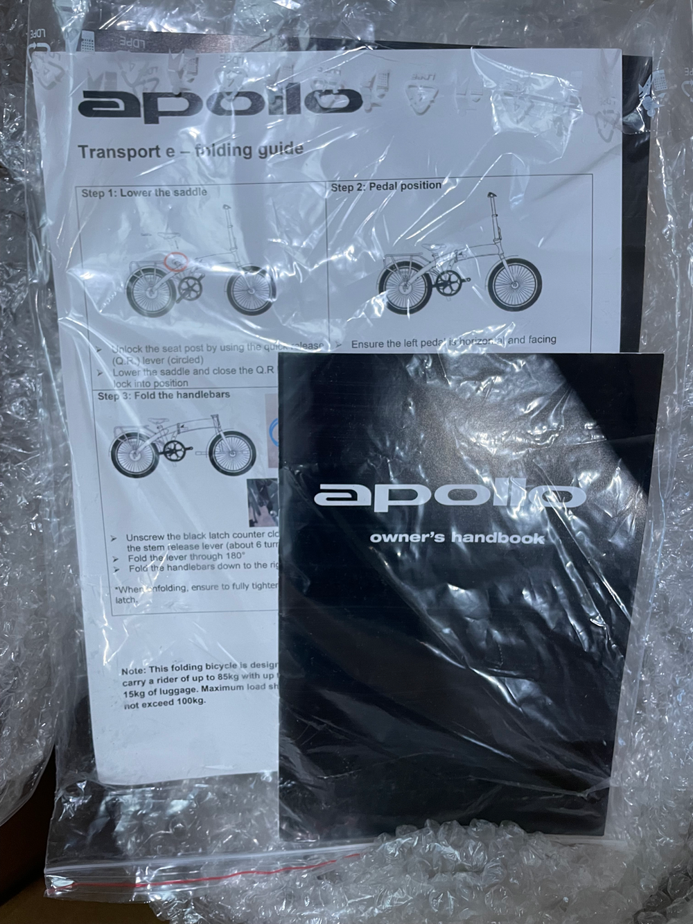 Apollo Transport Electric Folding Bike 2023