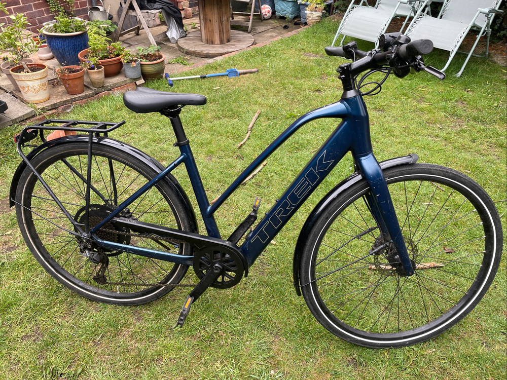 Trek FX +2 Stagger Hybrid E-bike 2023 blue sage