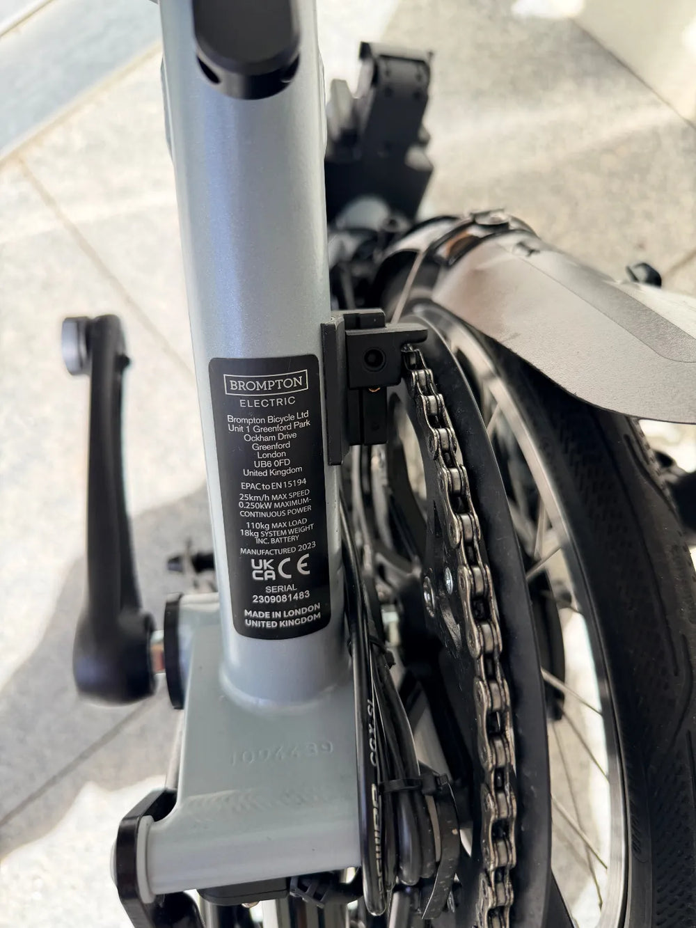 Brompton Electric P Line Urban (4-Speed)  Lunar Ice 2024