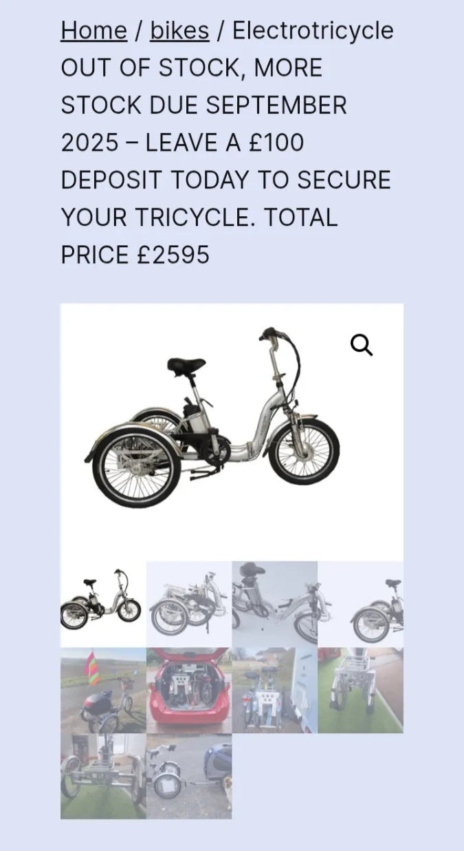 AS Bikes Electrotrike Folding Electric Trike 2018