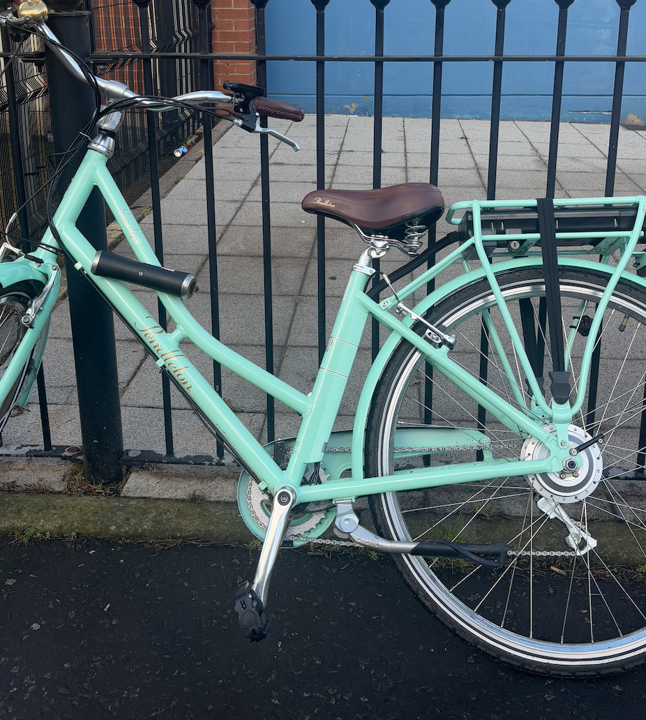 Pendleton Bike Mint Green Bicycle With Basket Somerby Electric