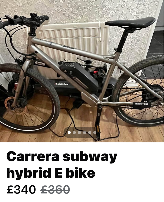 Carrera Subway E Mens Electric Hybrid Bike 2.0 2021