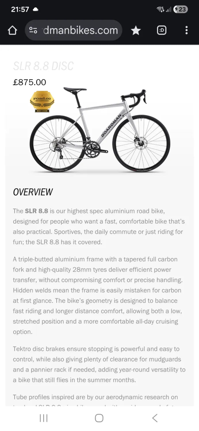 Boardman SLR 8.8 Disc 2021