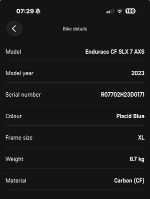 Canyon Endurace CF SLX 7 AXS 2023
