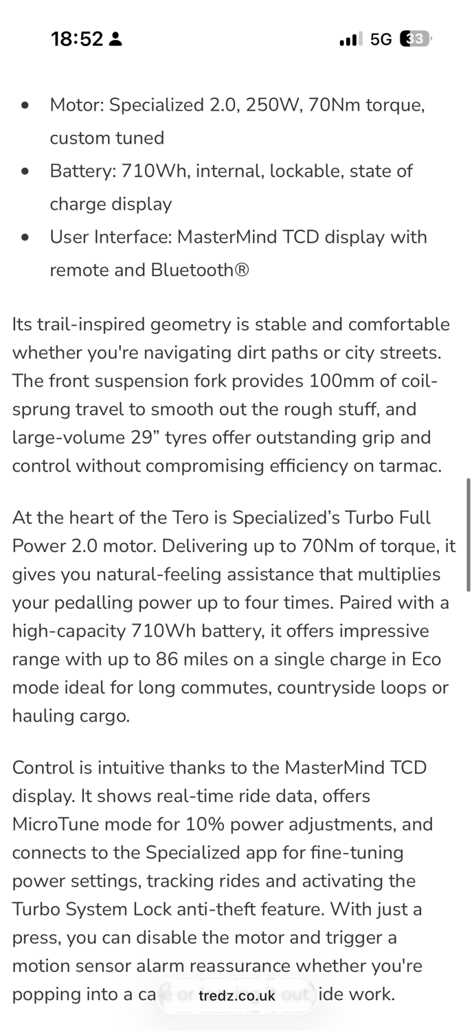 Specialized Specialized 2025 Tero 4.0 Step Through EQ XL Satin Black/Black Reflective