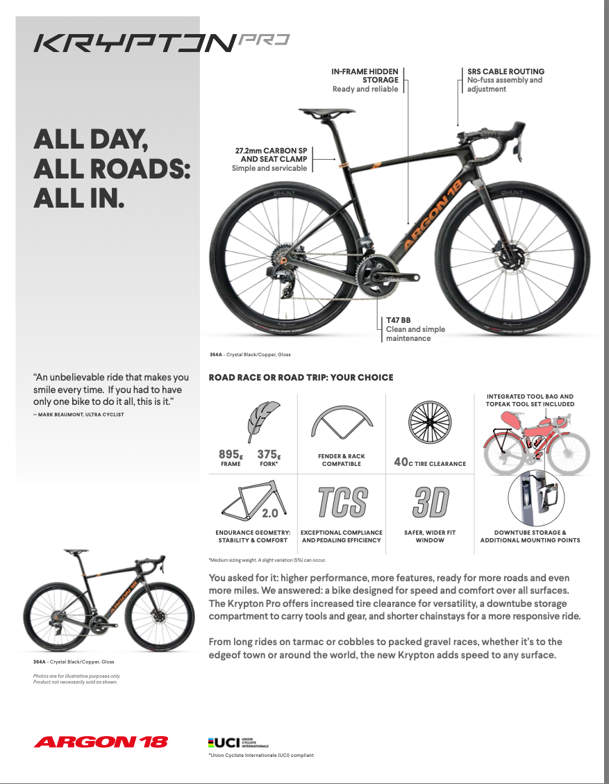 Argon 18 Krypton Pro SRAM Force AXS 2023