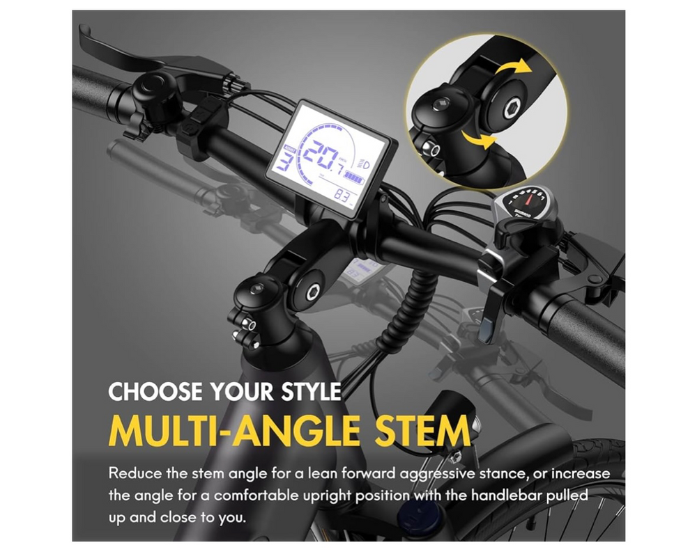 Fafrees Electric Bike APP, 36V 14.5Ah/522Wh Removable Battery 100KM Pedal Assist Ebike, 27.5” Electric Bikes for Adult, 7 Speed Gears, F28 Pro 2024