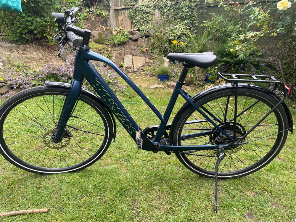 Trek FX +2 Stagger Hybrid E-bike 2023 blue sage
