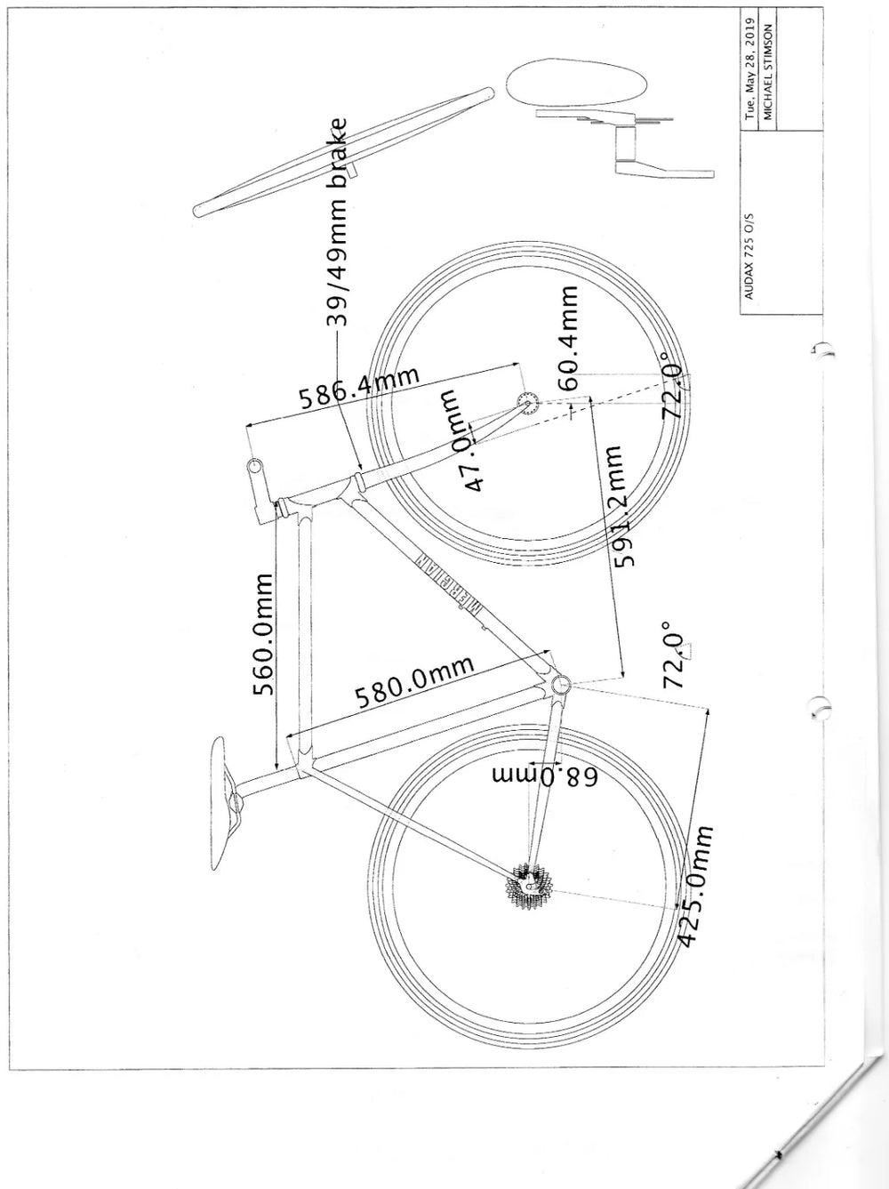 Mercian Hand built touring bike 2019