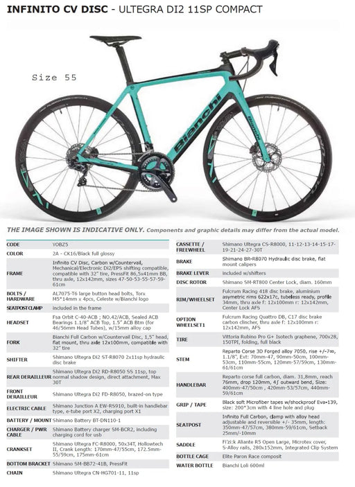 Bianchi Infinito CV Disc Ultegra Di2 2019