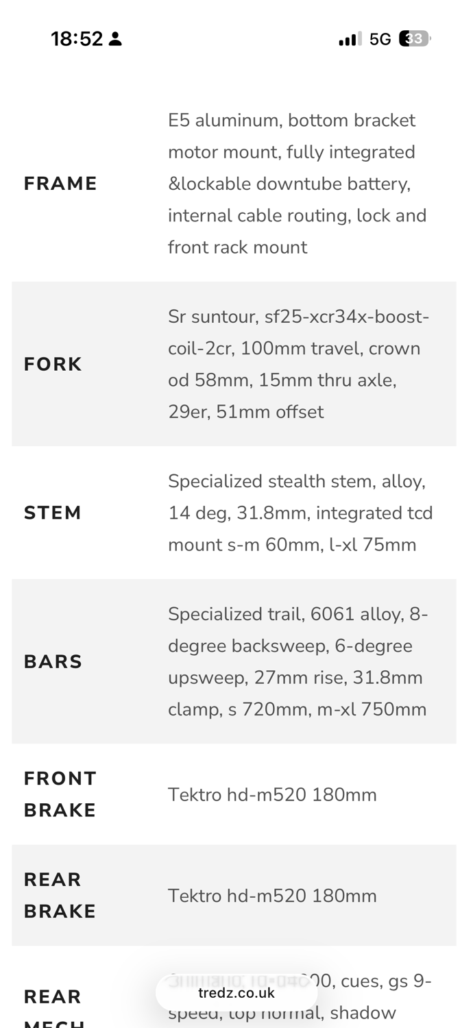 Specialized Specialized 2025 Tero 4.0 Step Through EQ XL Satin Black/Black Reflective