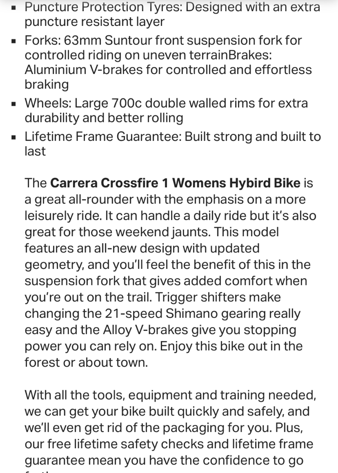Carrera Crossfire 1 Womens Hybrid Bike 2020
