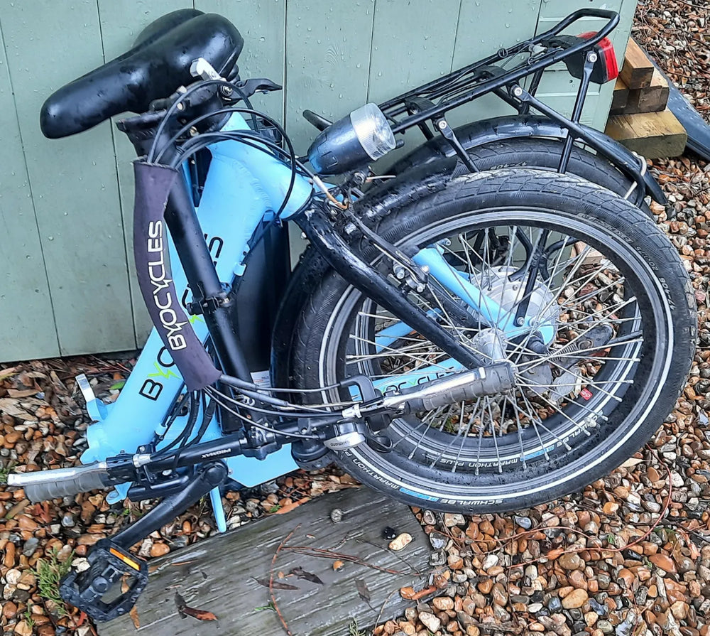 Folding Electric city bike, Hardly used, Aluminium Frame, 250W.