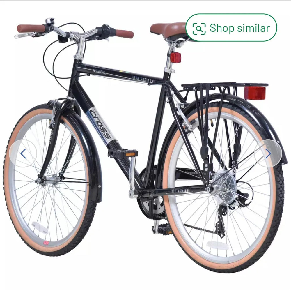 Cross 26 Mens Hybrid Bike Black 2025
