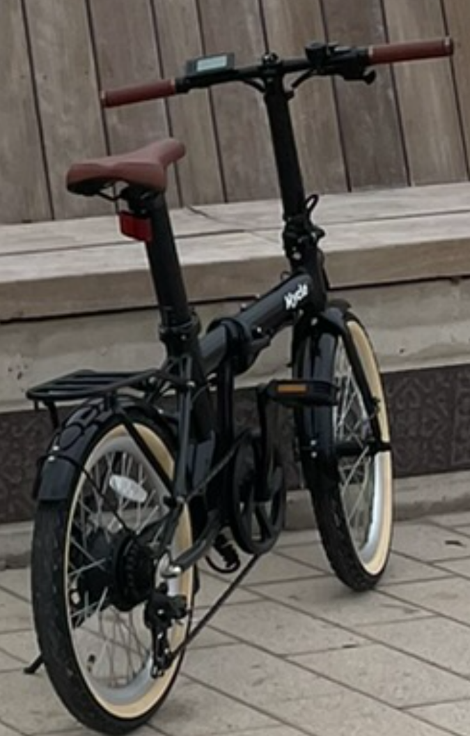 Mycle  Compact Folding Electric Bike - Black Frame 2022