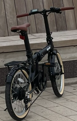 Mycle  Compact Folding Electric Bike - Black Frame 2022