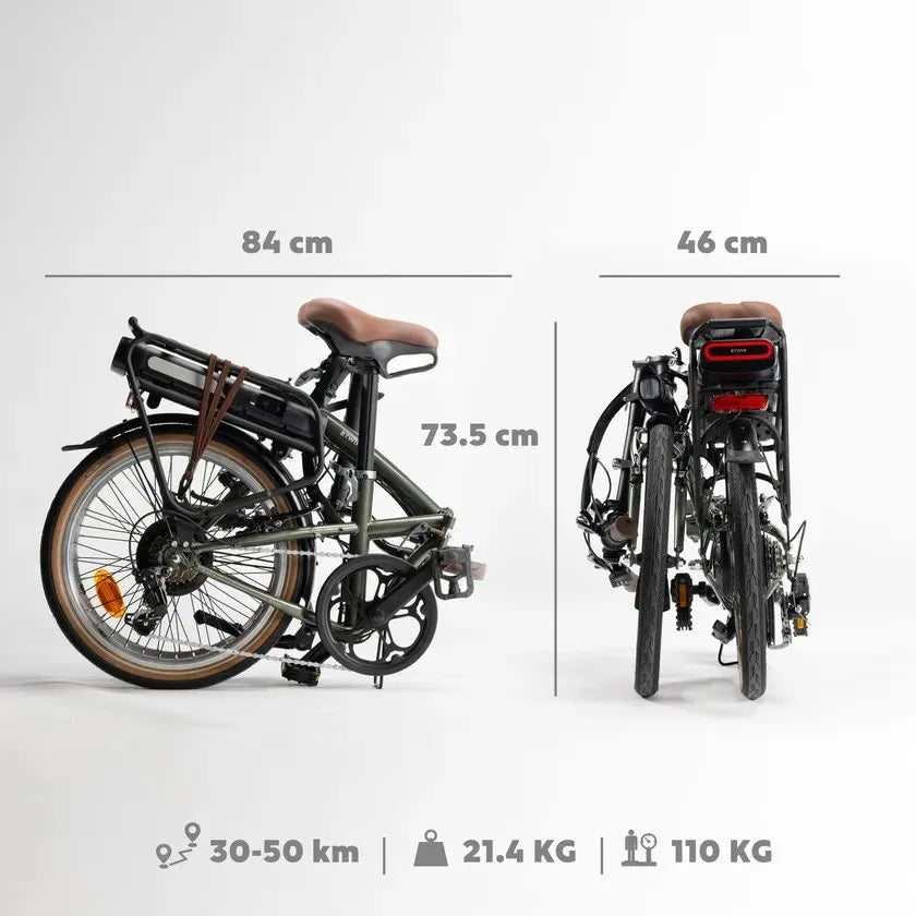 B'TWIN Electric Folding Bike E-Fold 500 2023