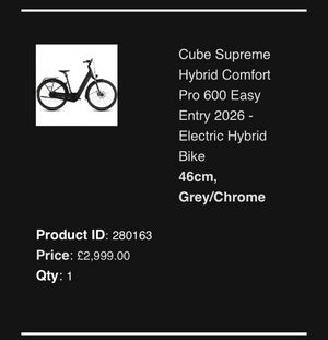 Cube Supreme Hybrid Comfort Pro 600 Easy Entry 2026