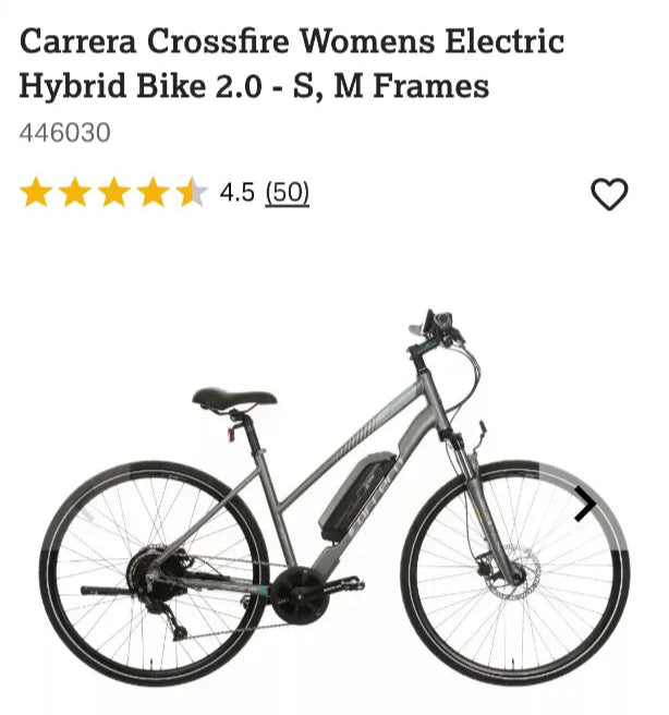 Carrera Crossfire E Womens Electric Hybrid Bike 2021