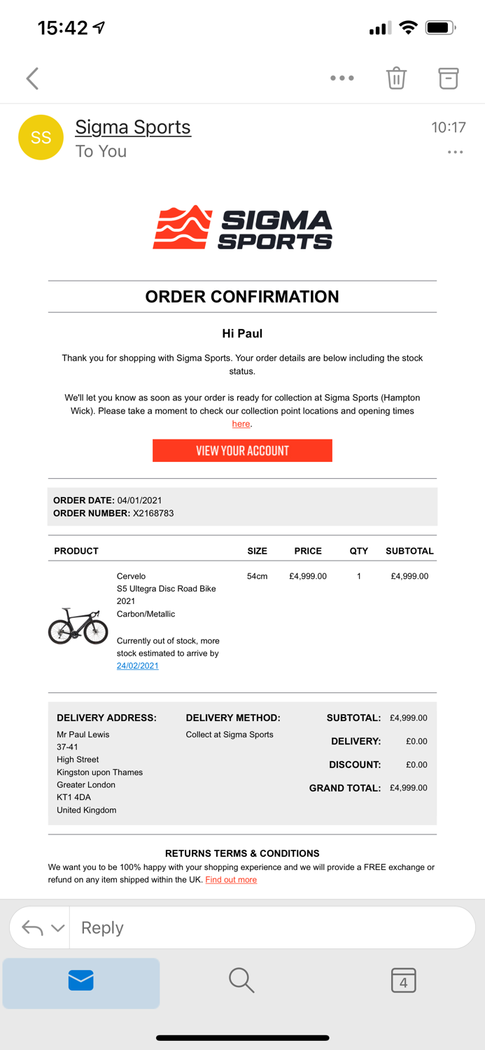 Cervelo S5 2021