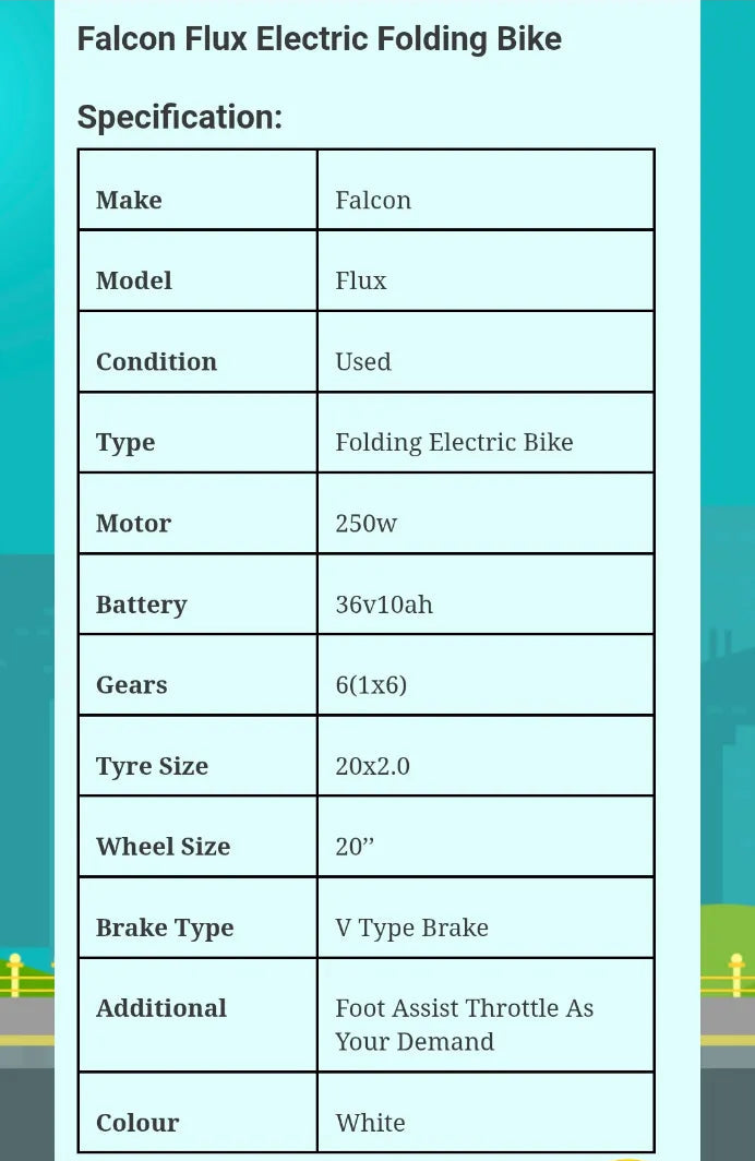 FALCON Compact 20 inches Folding Commuter Electric Bike - 10Ah - Gloss 2021