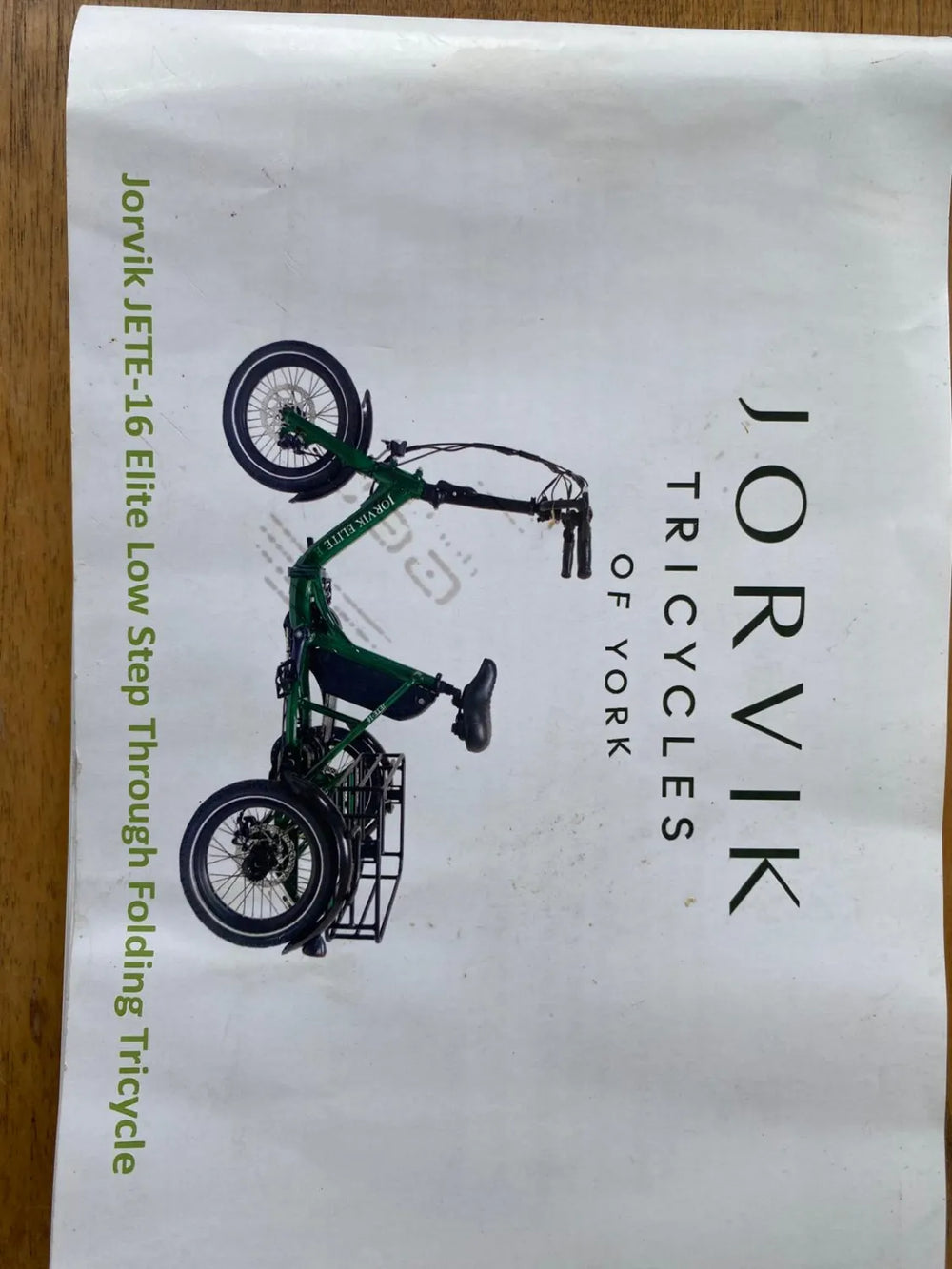 Jorvik JORVIK Elite JET-E16 Electric Low Step Through Folding Tricycle 2025