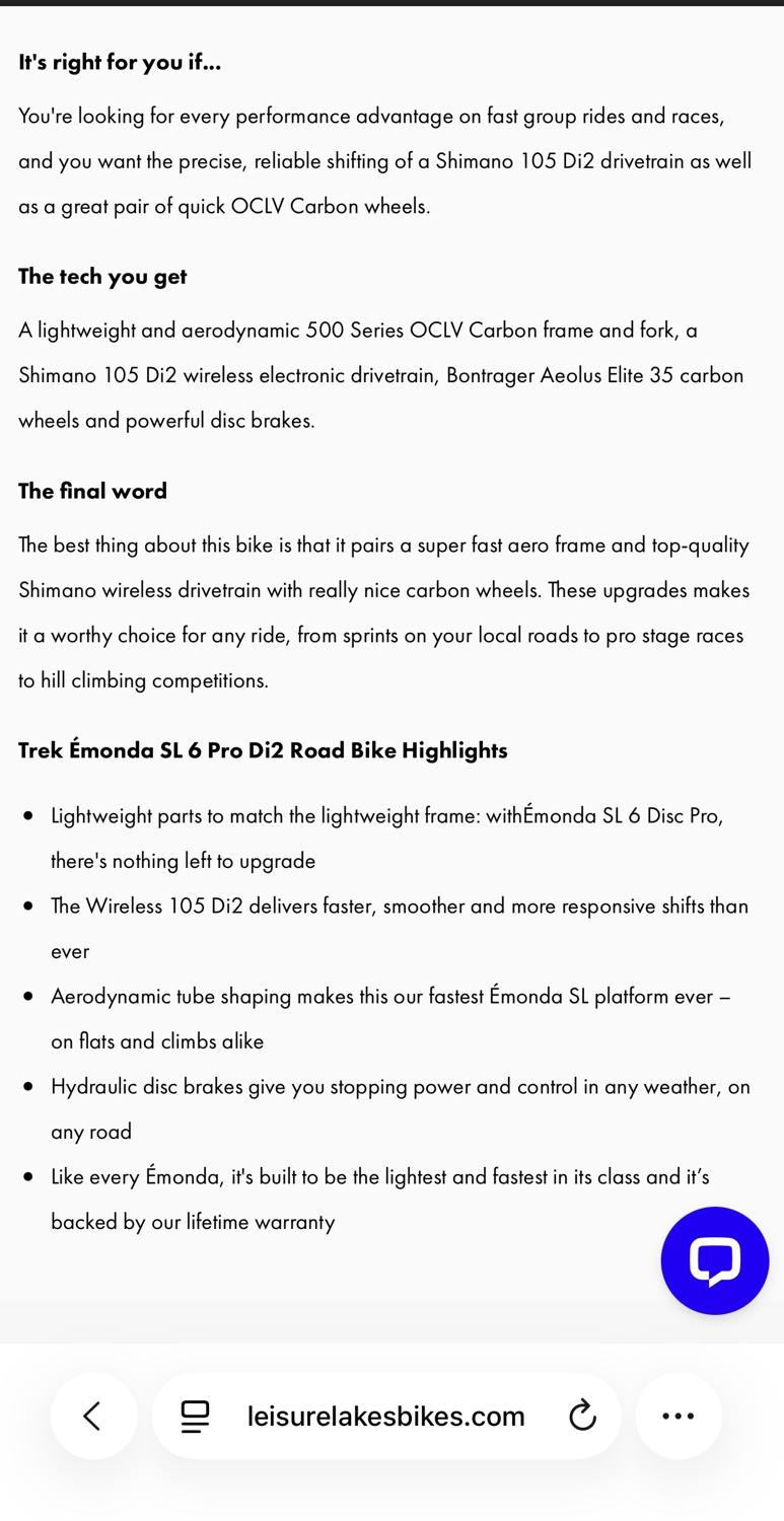 Trek Emonda SL 6 Pro 105 Di2 Disc 2023