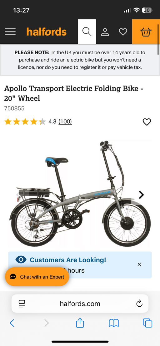 Apollo Transport Electric Folding Bike 2023