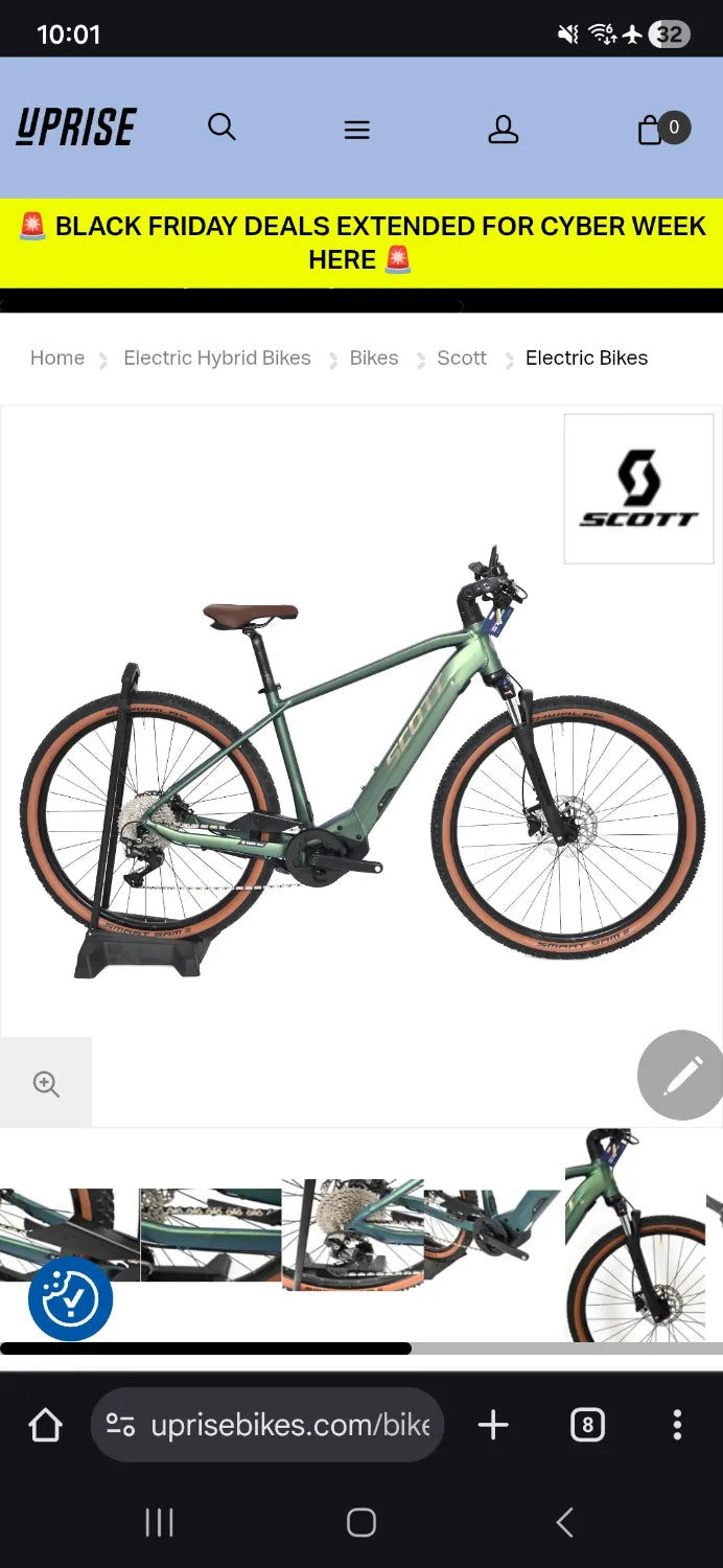 Scott Scott sub cross eRIDE 10 2024 men's Hybrid E-bike - Malachite green - medium