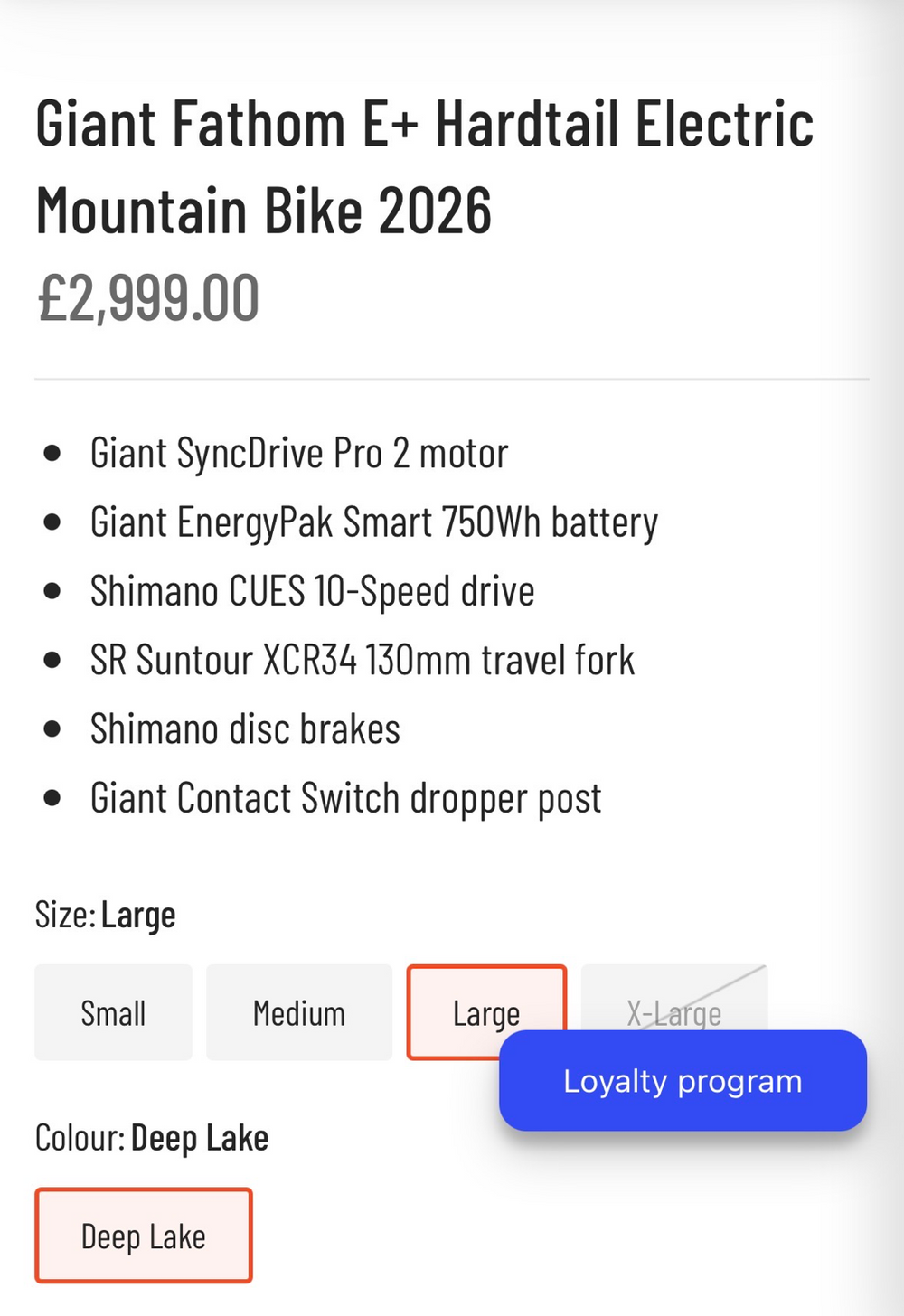 Giant Fathom E+ Hardtail 2026