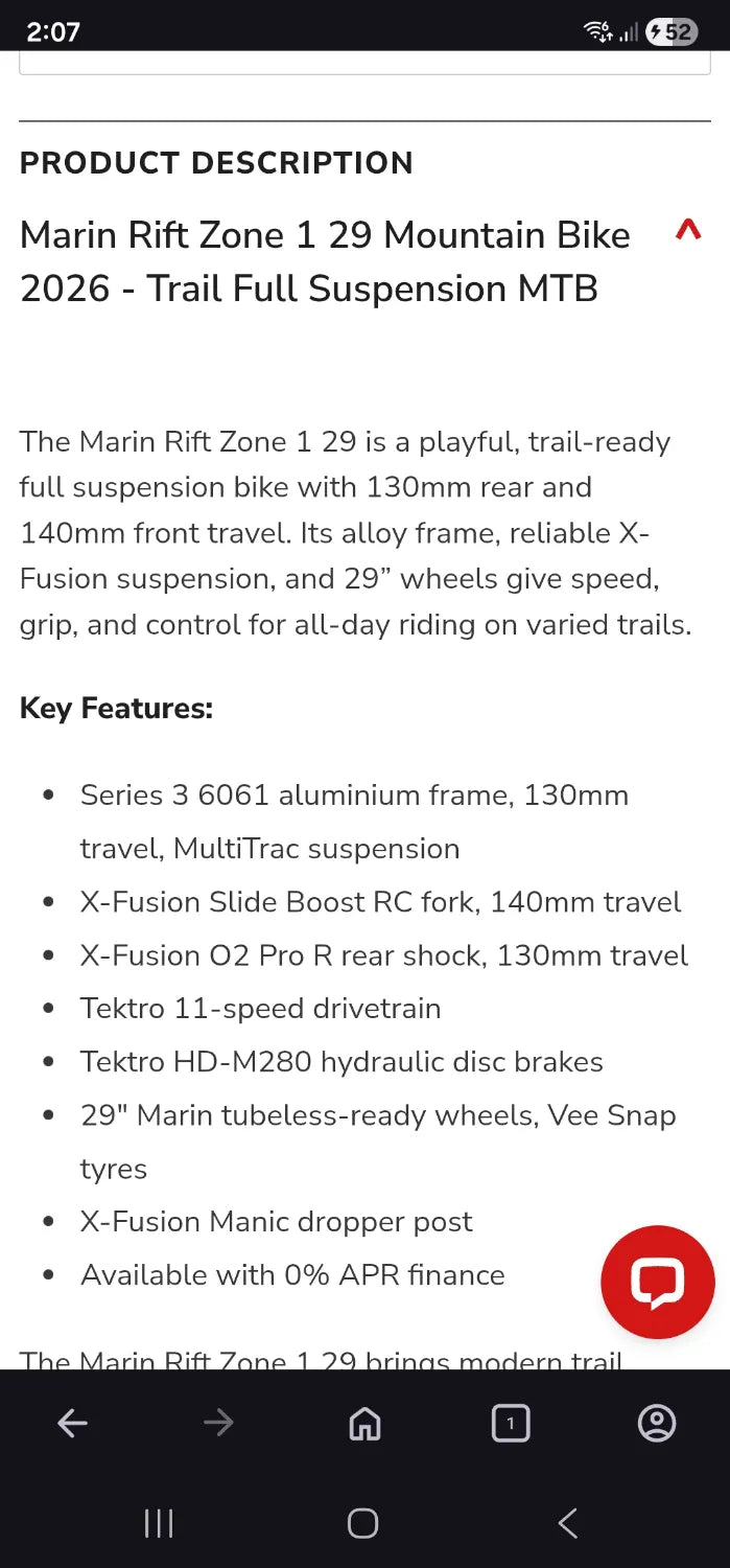 Marin Rift Zone 1 29er Trail 2019