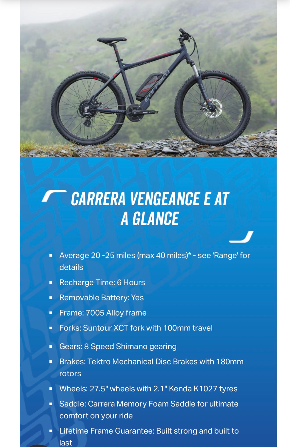 Carrera Carrera Vengance 2.1 L Frame 2025